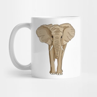 Baby elephant standing show big ear Mug